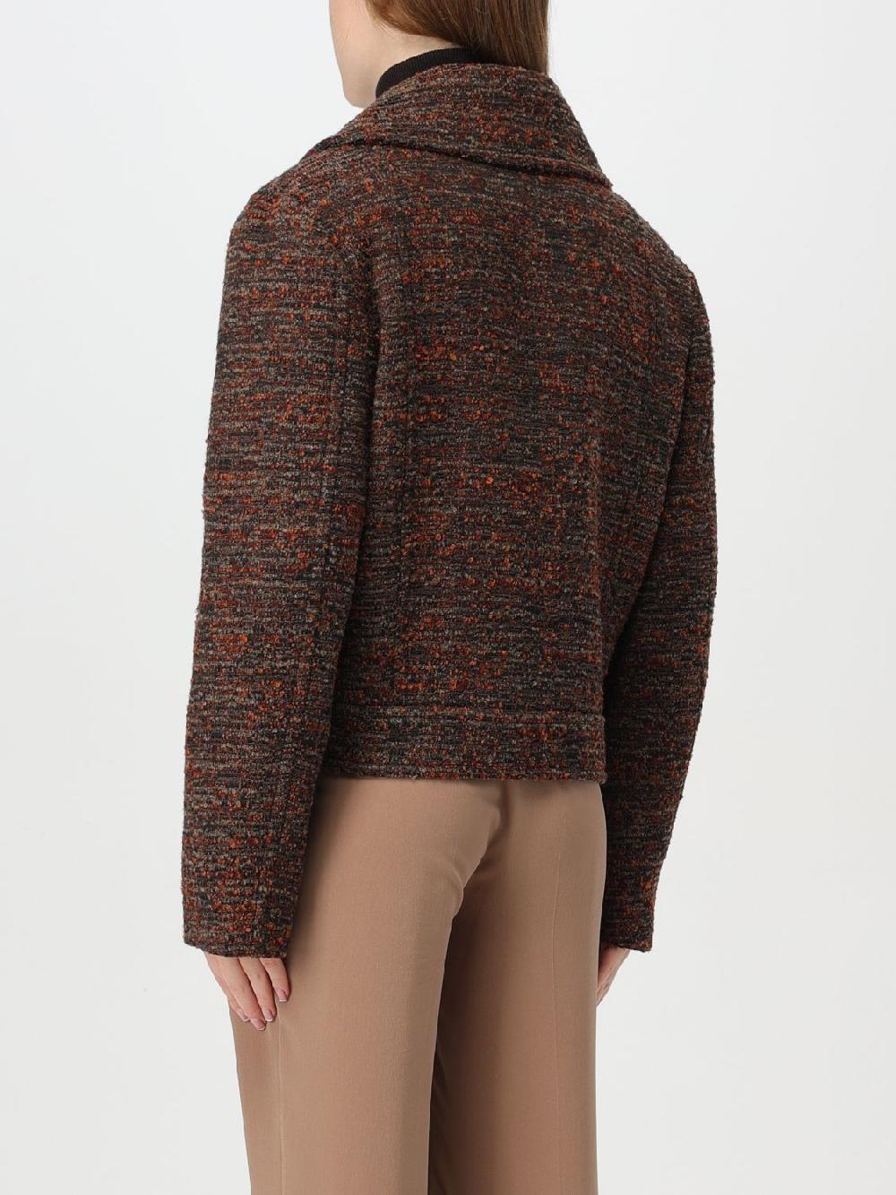 Giglio Cappotto Alberta Ferretti In Tweed Di Cotone E Lana