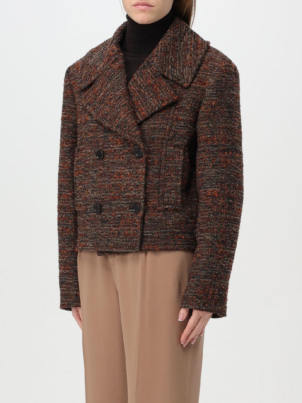 Giglio Cappotto Alberta Ferretti In Tweed Di Cotone E Lana