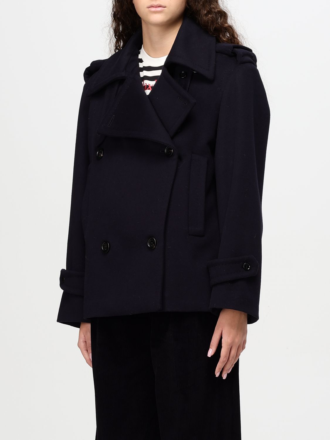 Giglio Cappotto Doppiopetto Max Mara In Lana Vergine