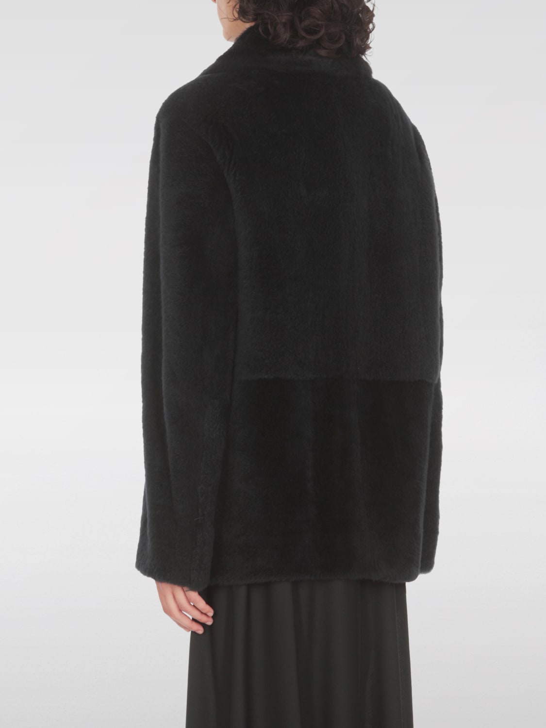 Giglio Cappotto Jil Sander In Pelliccia E Pelle Sintetica