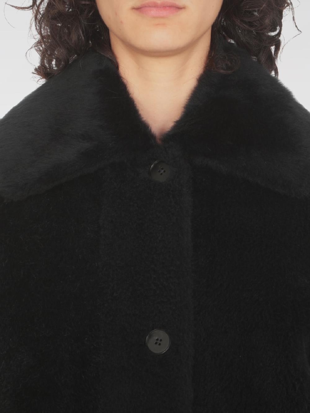 Giglio Cappotto Jil Sander In Pelliccia E Pelle Sintetica