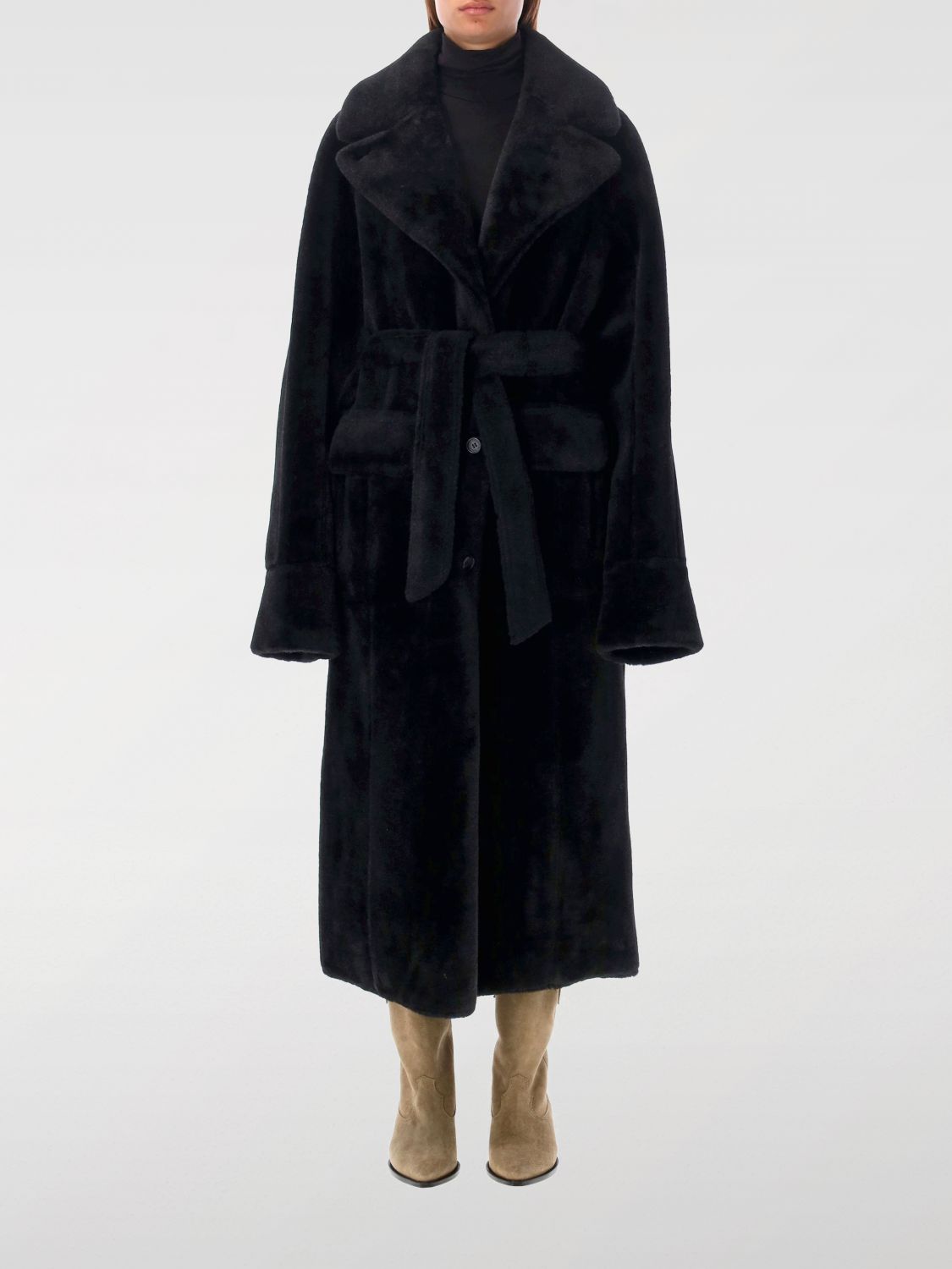 Giglio Cappotto reversibile Urbancode in pelle sintetica e shearling