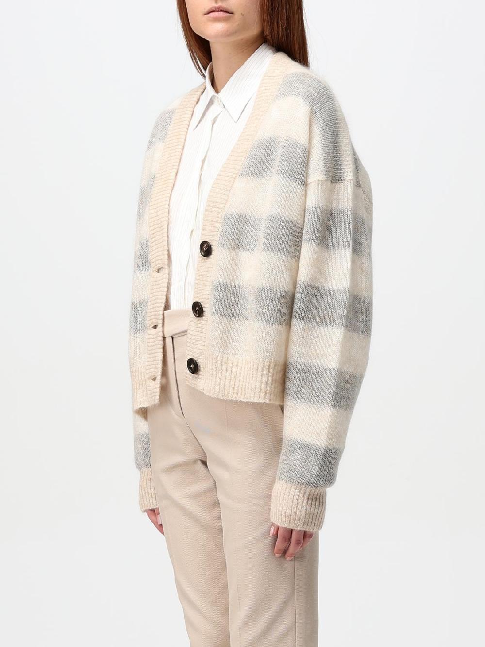 Giglio Cardigan Brunello Cucinelli In Misto Lana A Righe