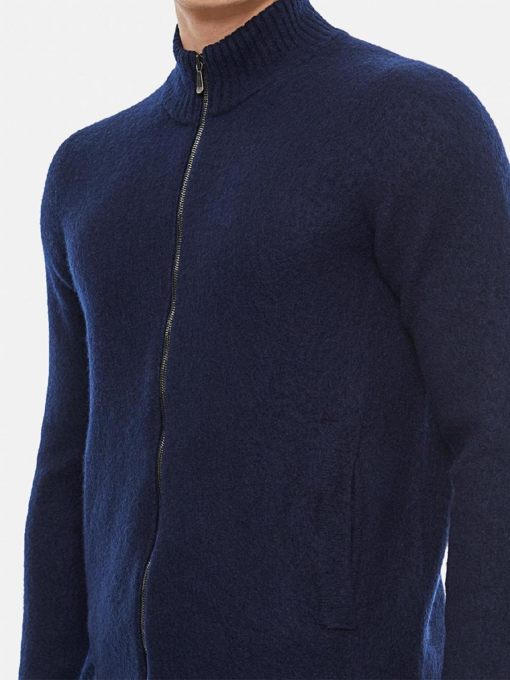Giglio Cardigan Con Zip Drumohr In Lana Merino Extrafine