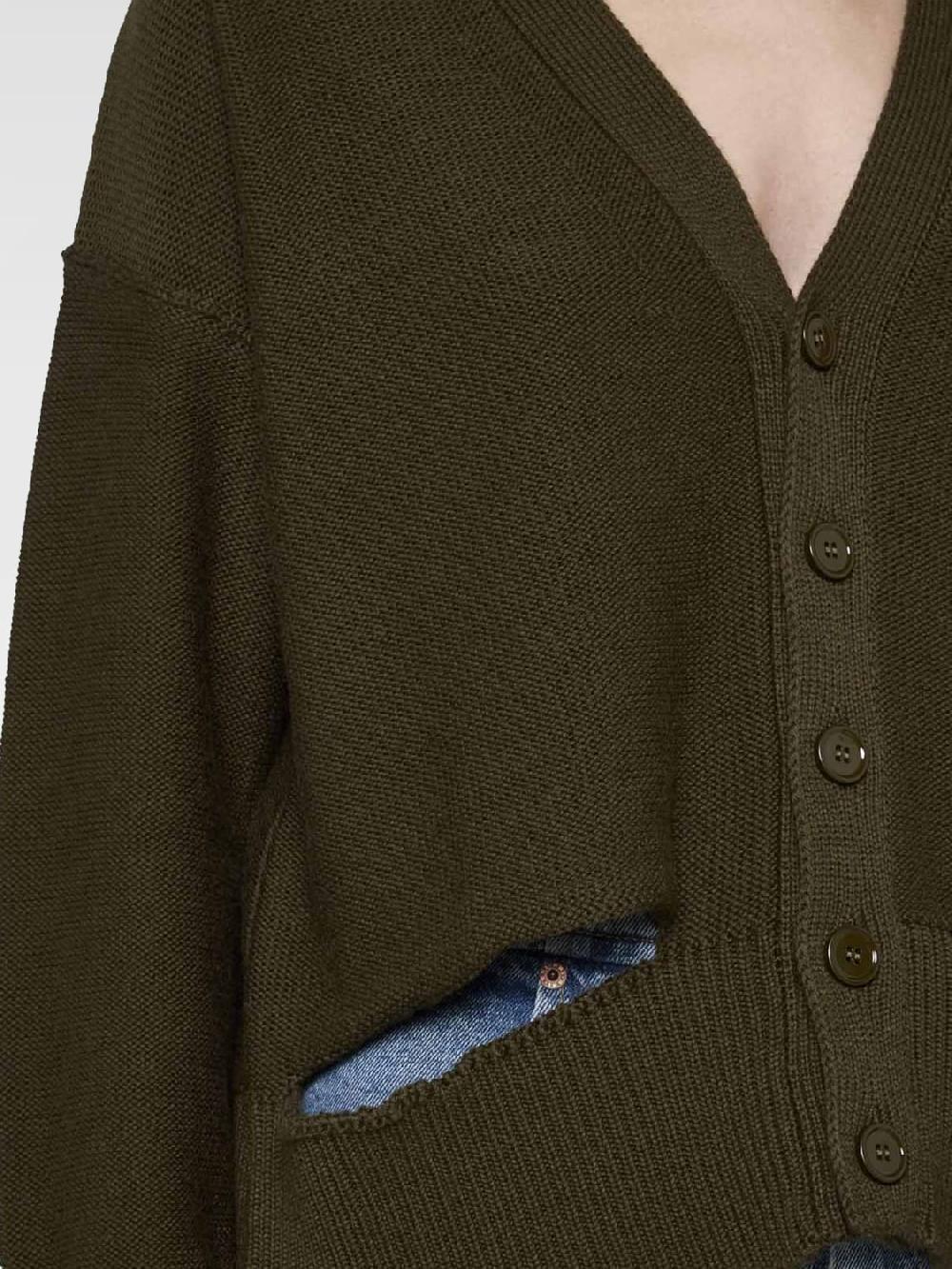 Giglio Cardigan Crop Con Rotture Mm6 Maison Margiela