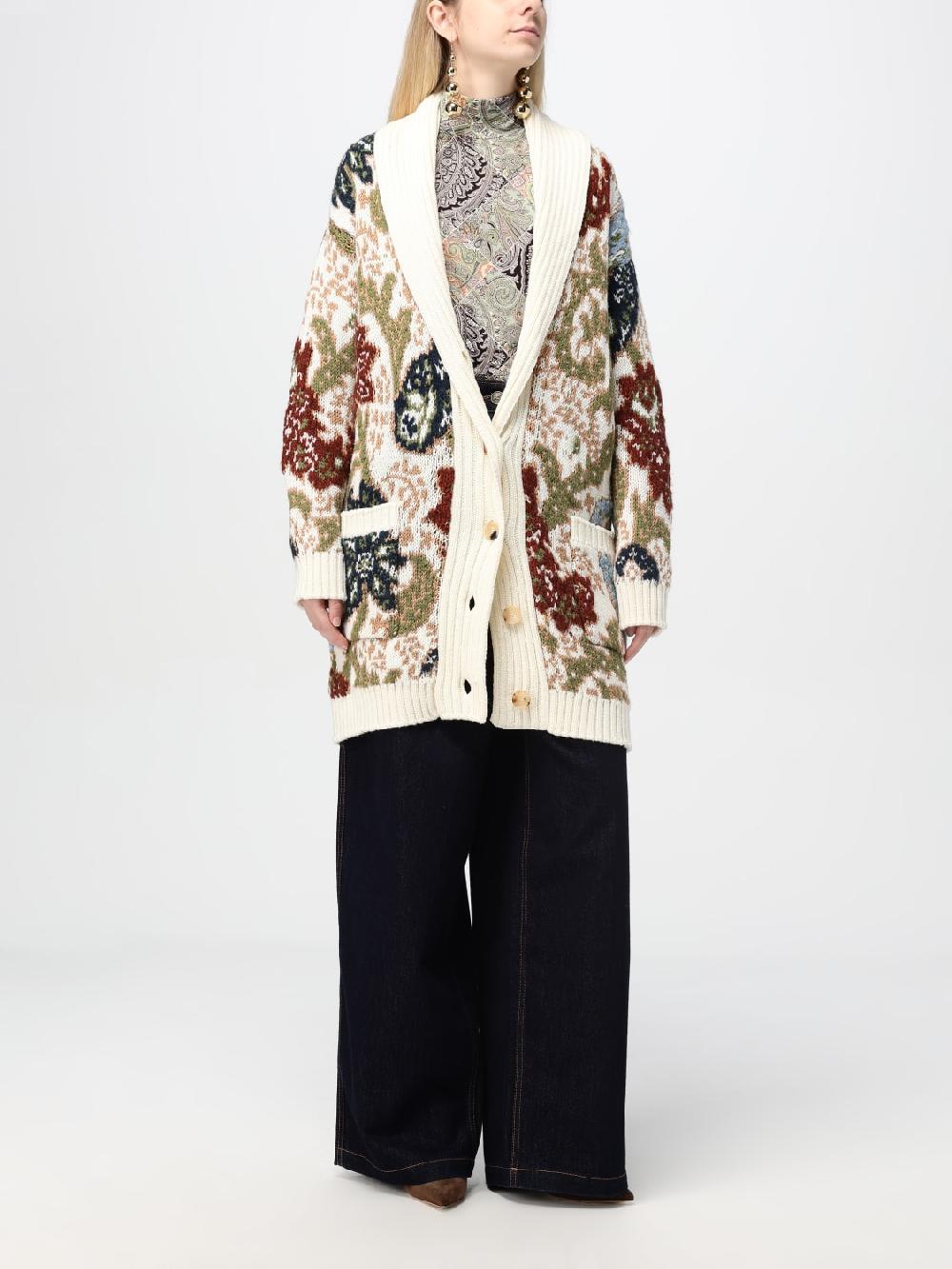 Giglio Cardigan Etro In Misto Lana Con Fantasia Jacquard