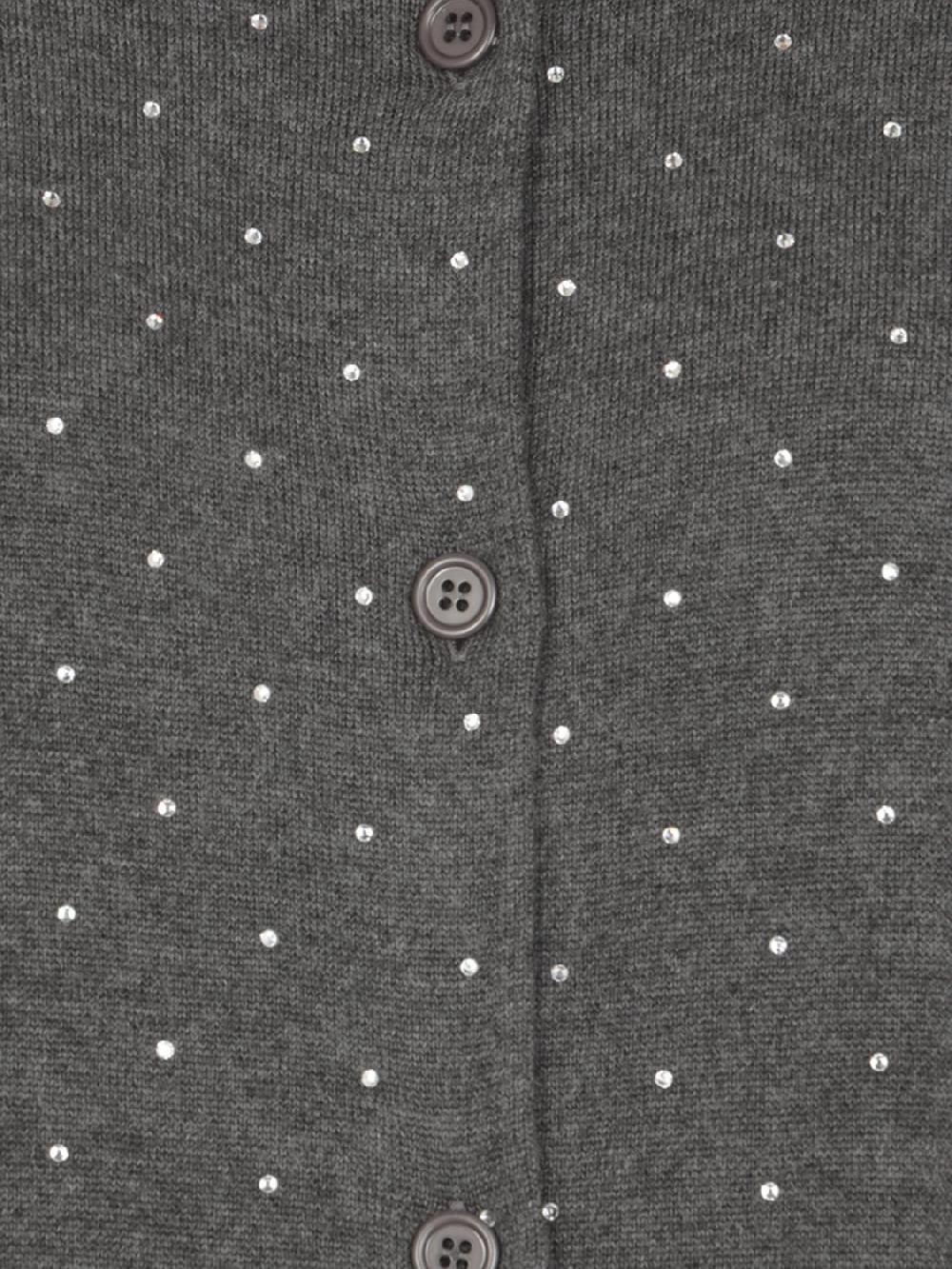 Giglio Cardigan Fabiana Filippi In Lana Vergine Con Strass