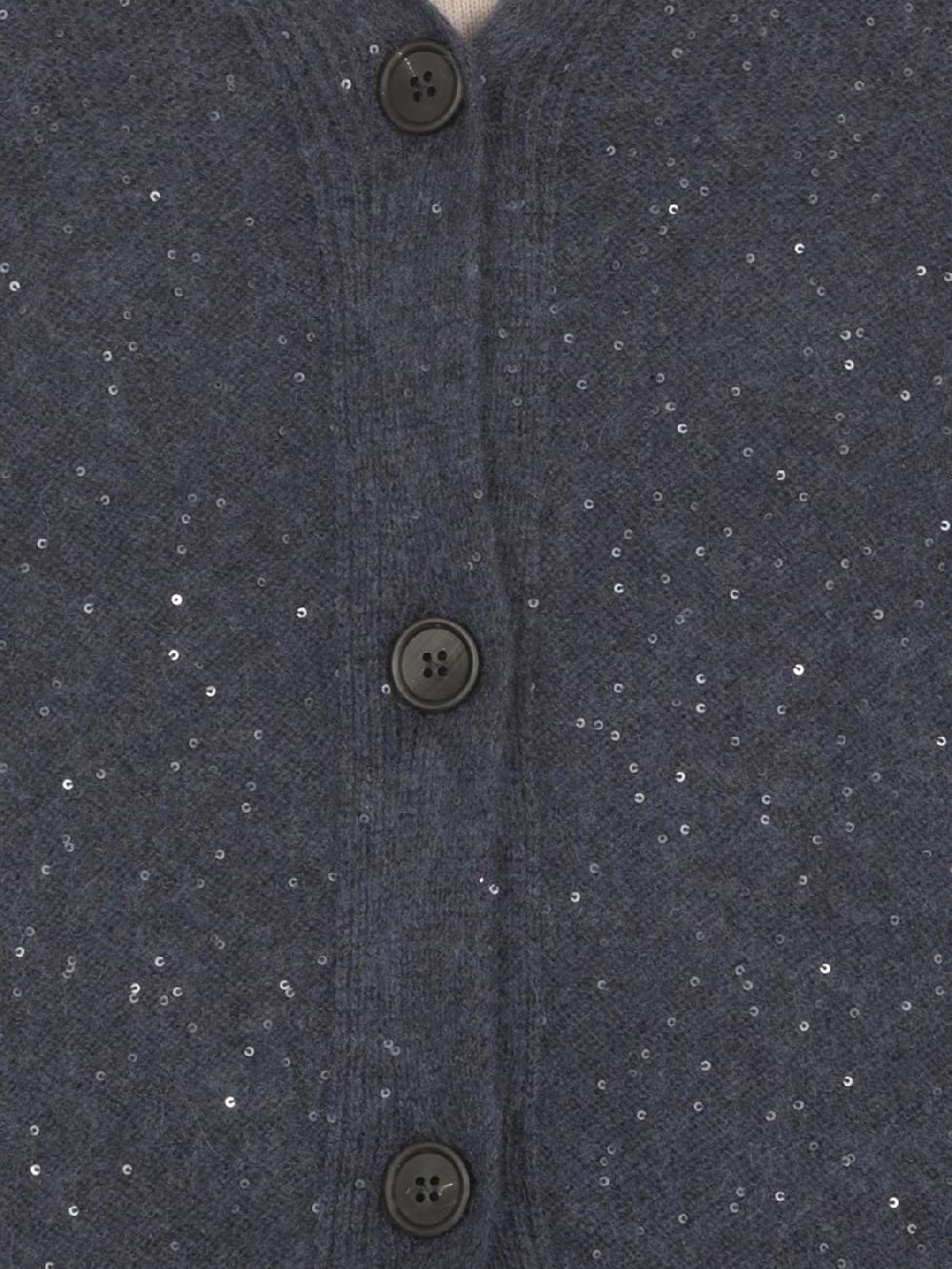 Giglio Cardigan Fabiana Filippi In Misto Lana E Seta Con Strass