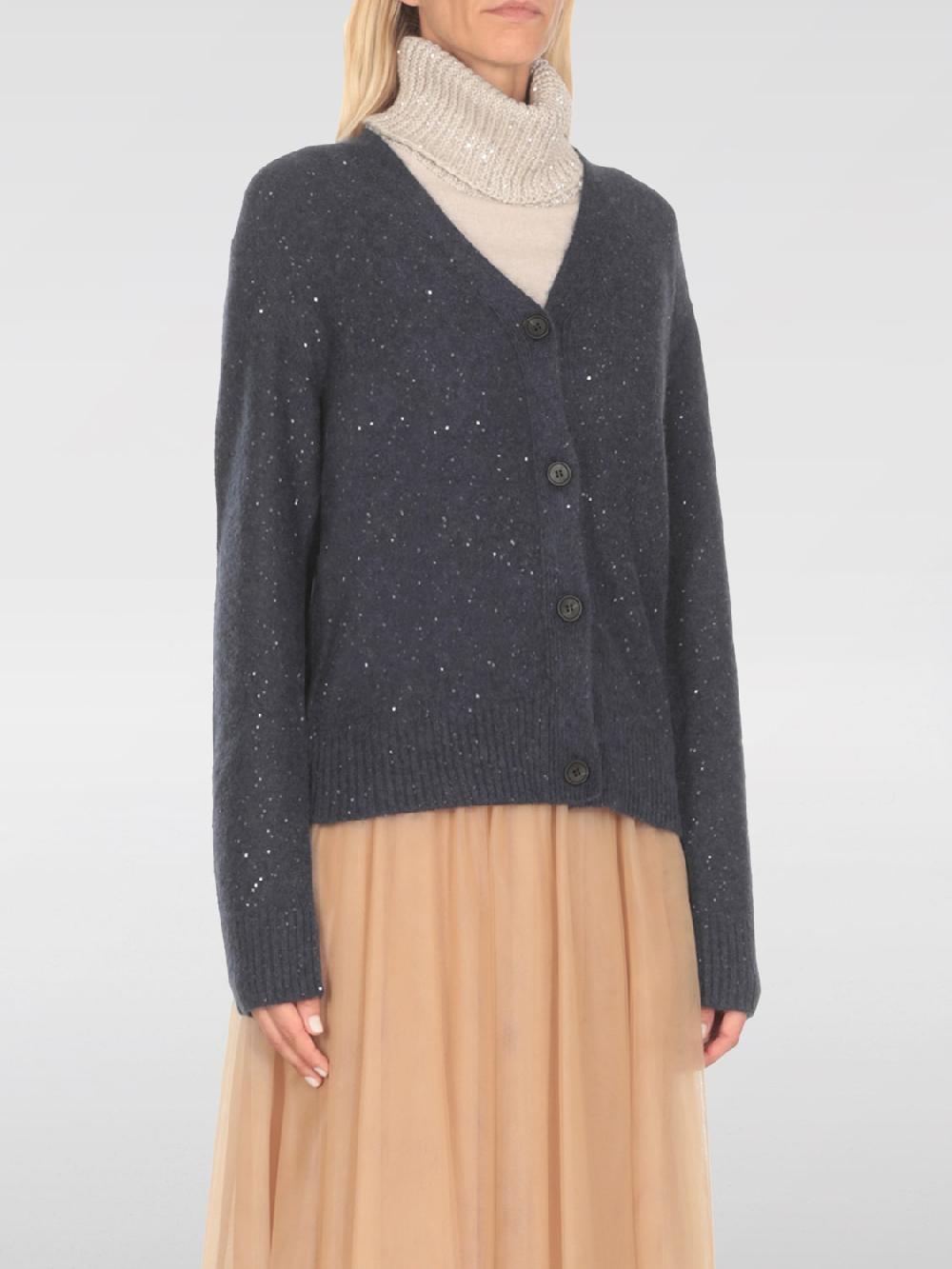 Giglio Cardigan Fabiana Filippi in misto lana e seta con strass