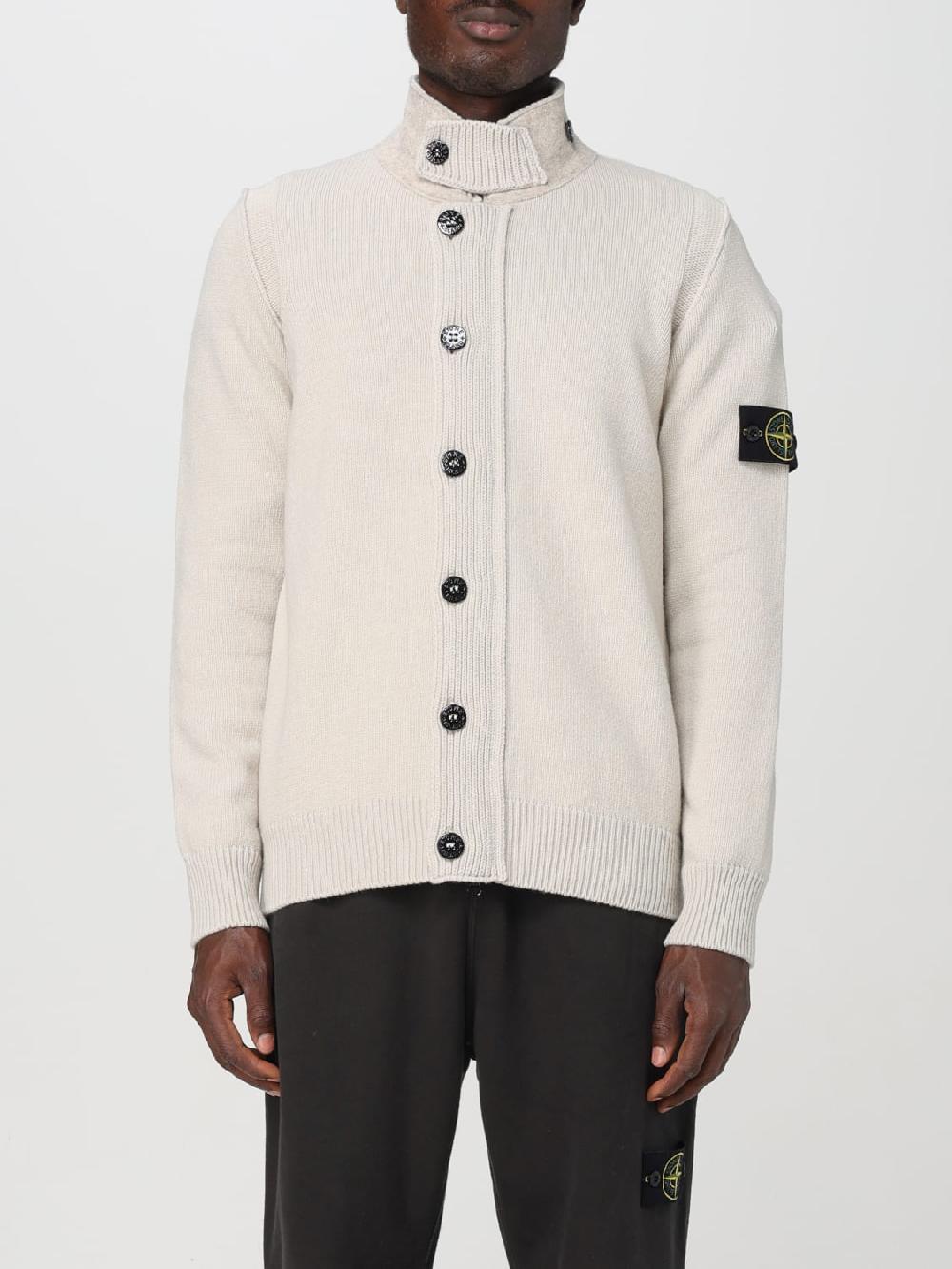 Giglio Cardigan in misto lana con bottoni Stone Island