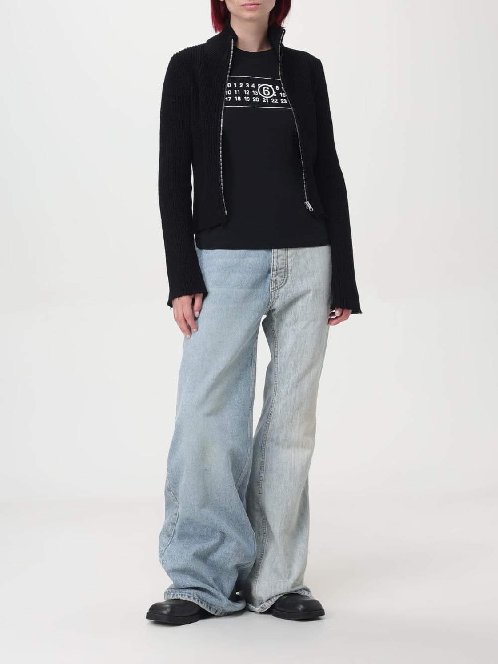 Giglio Cardigan MM6 Maison Margiela In Maglia Di Cotone A Coste