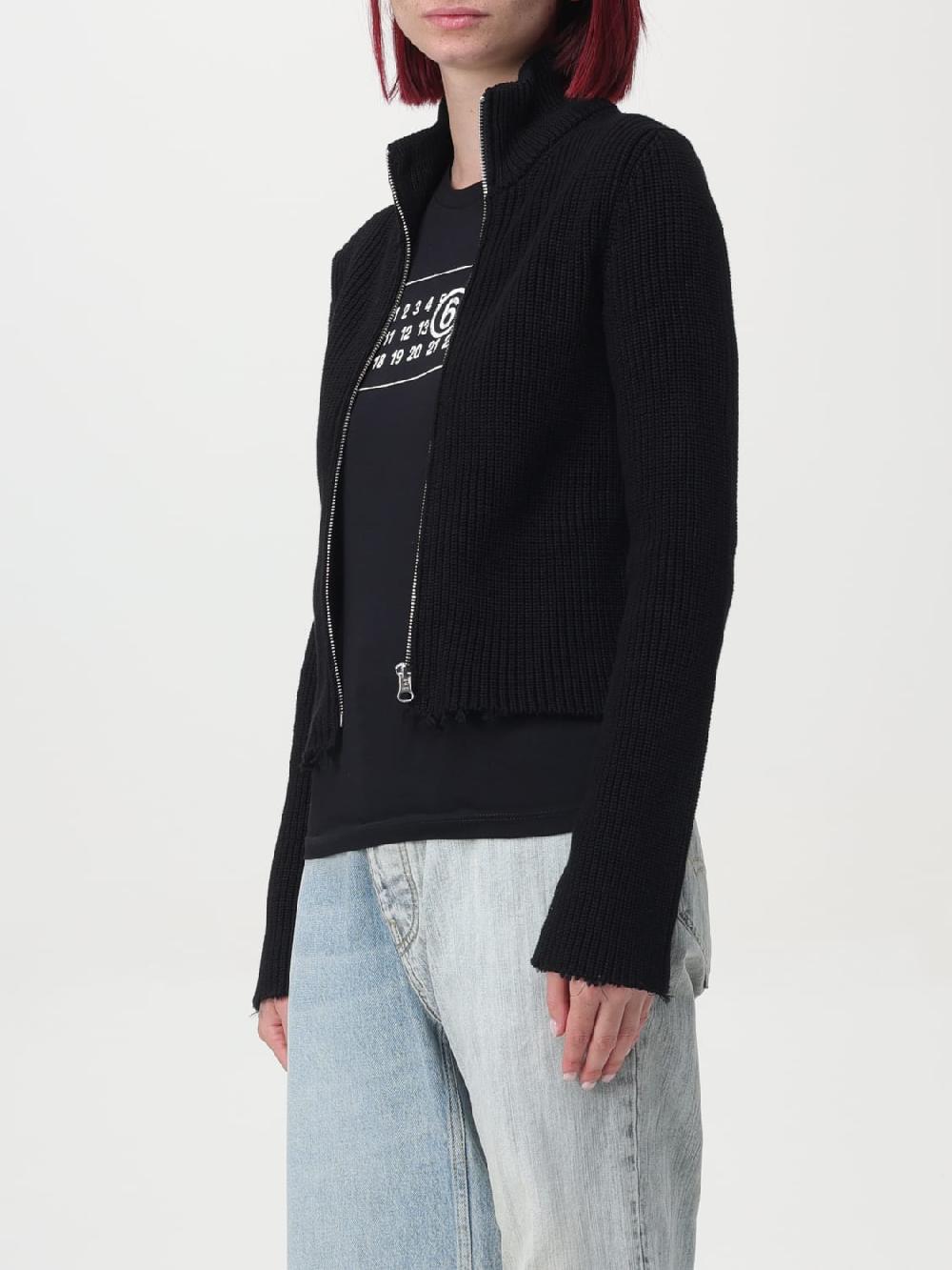 Giglio Cardigan MM6 Maison Margiela In Maglia Di Cotone A Coste
