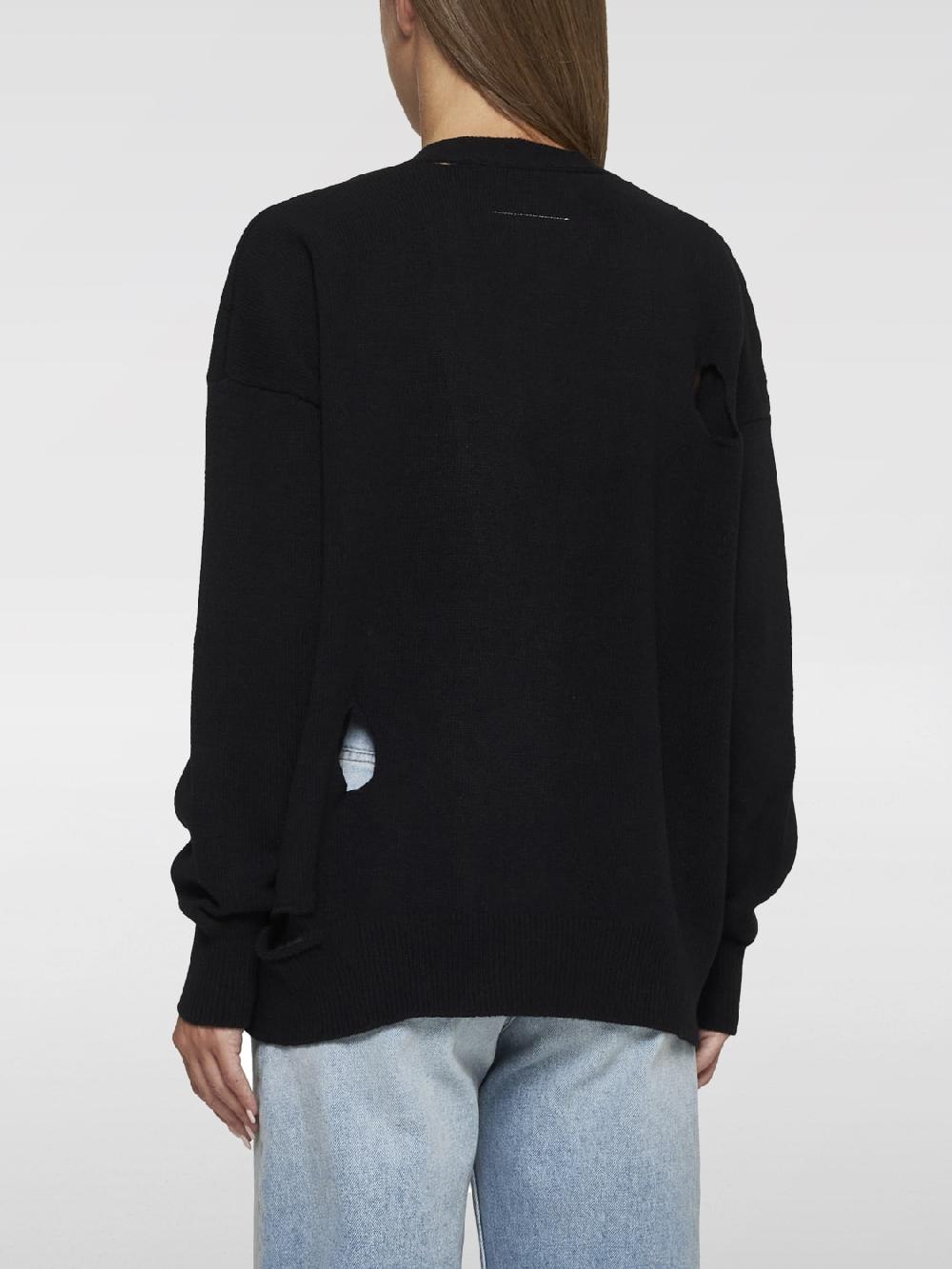 Giglio Cardigan MM6 Maison Margiela In Misto Lana Distressed