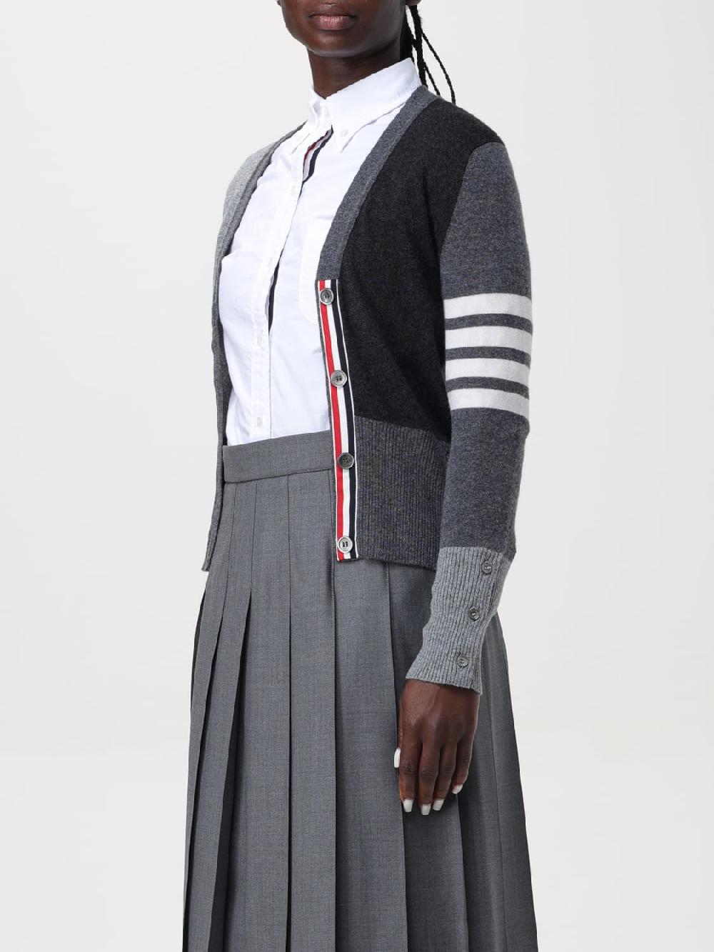 Giglio Cardigan Monochrome Block Cashmere Thom Browne