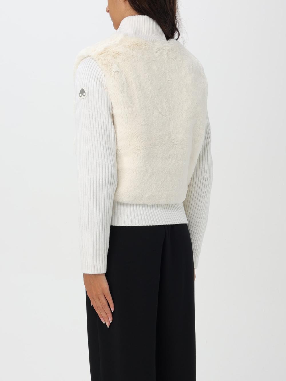 Giglio Cardigan Moose Knuckles In Pelliccia Sintetica E Maglia
