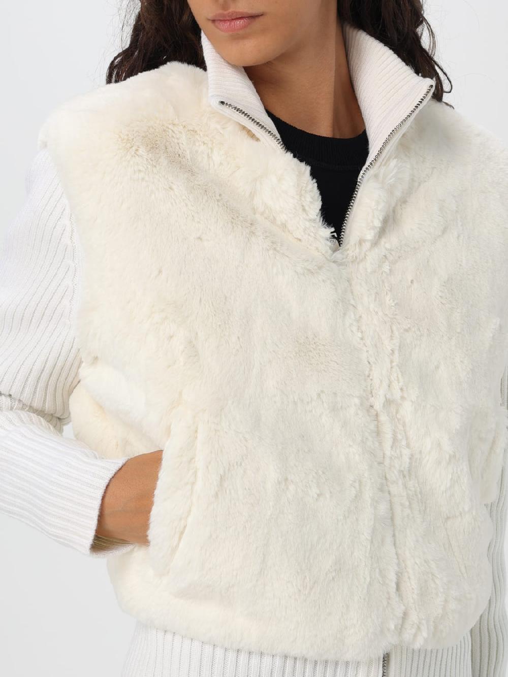 Giglio Cardigan Moose Knuckles In Pelliccia Sintetica E Maglia
