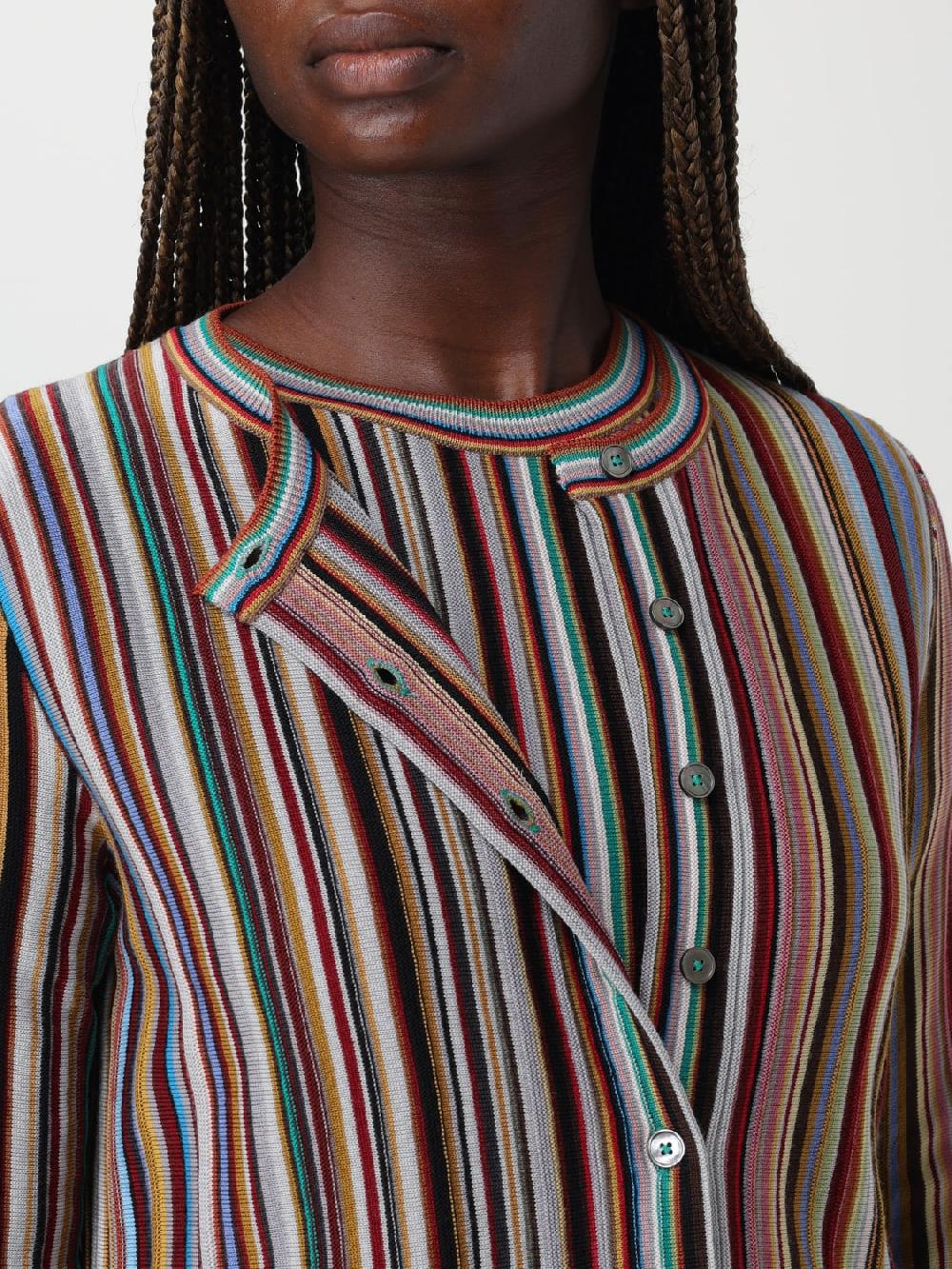 Giglio Cardigan Paul Smith In Lana A Righe Multicolor