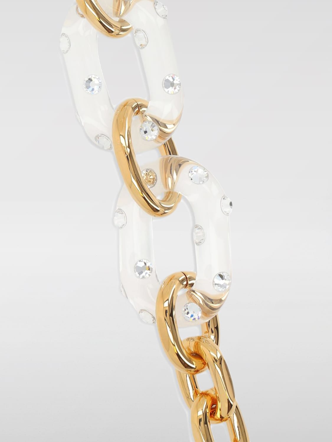 Giglio Choker XL Link Rabanne In Ottone E Resina Con Strass
