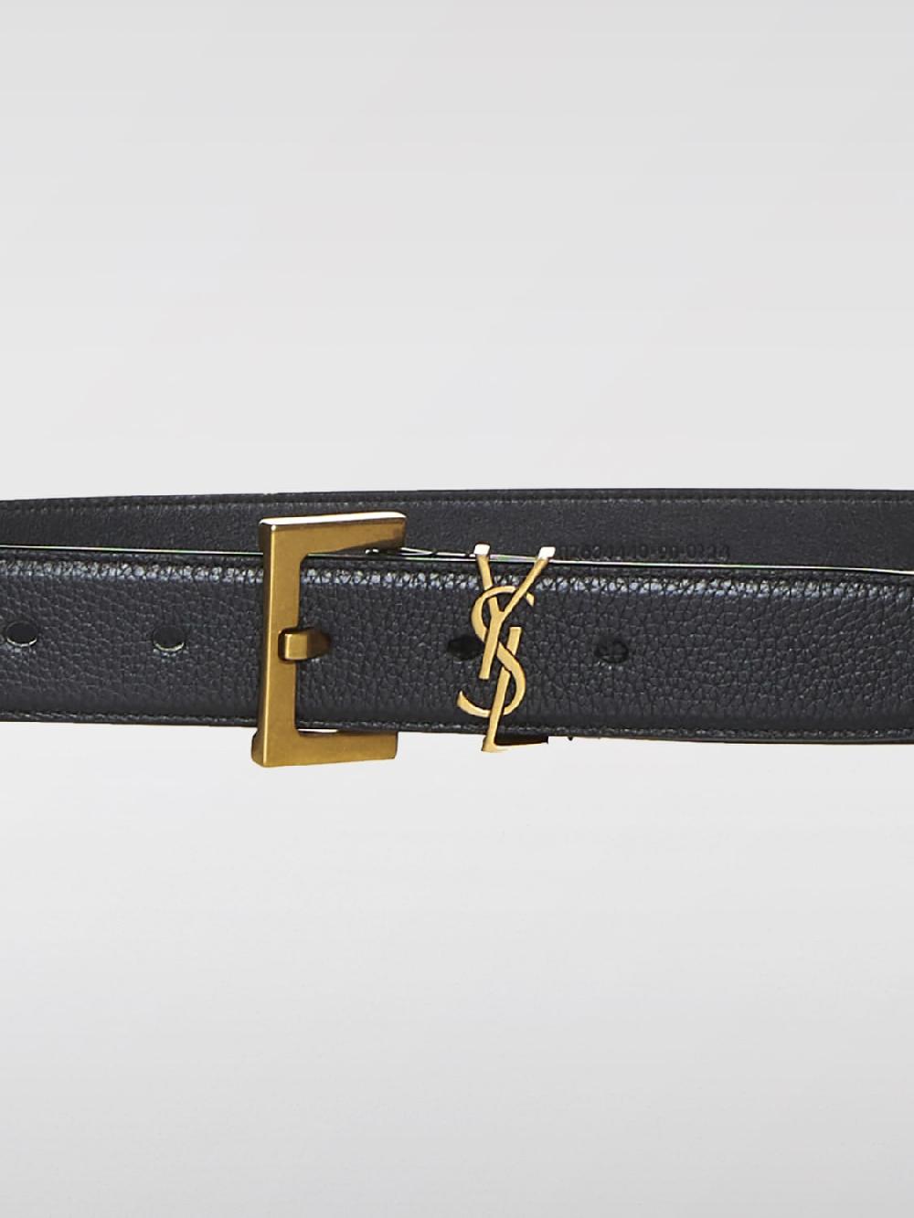Giglio Cintura Cassandre Saint Laurent In Pelle A Grana