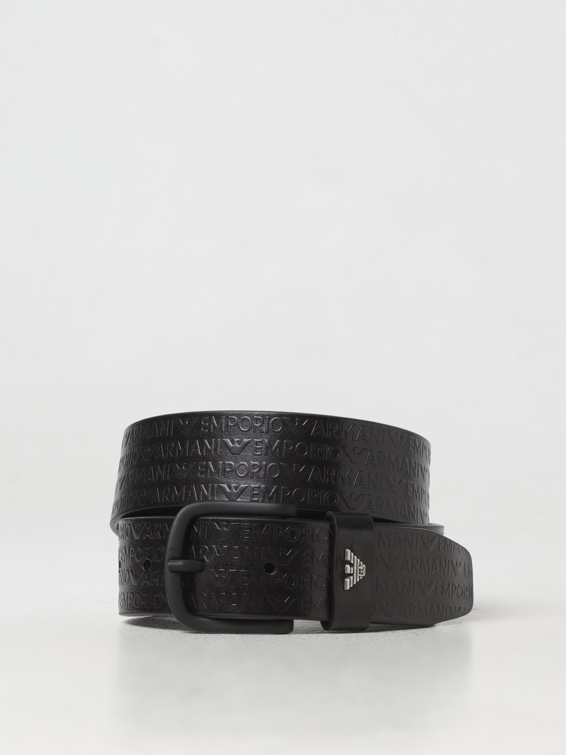 Giglio Cintura Emporio Armani in pelle con logo all over