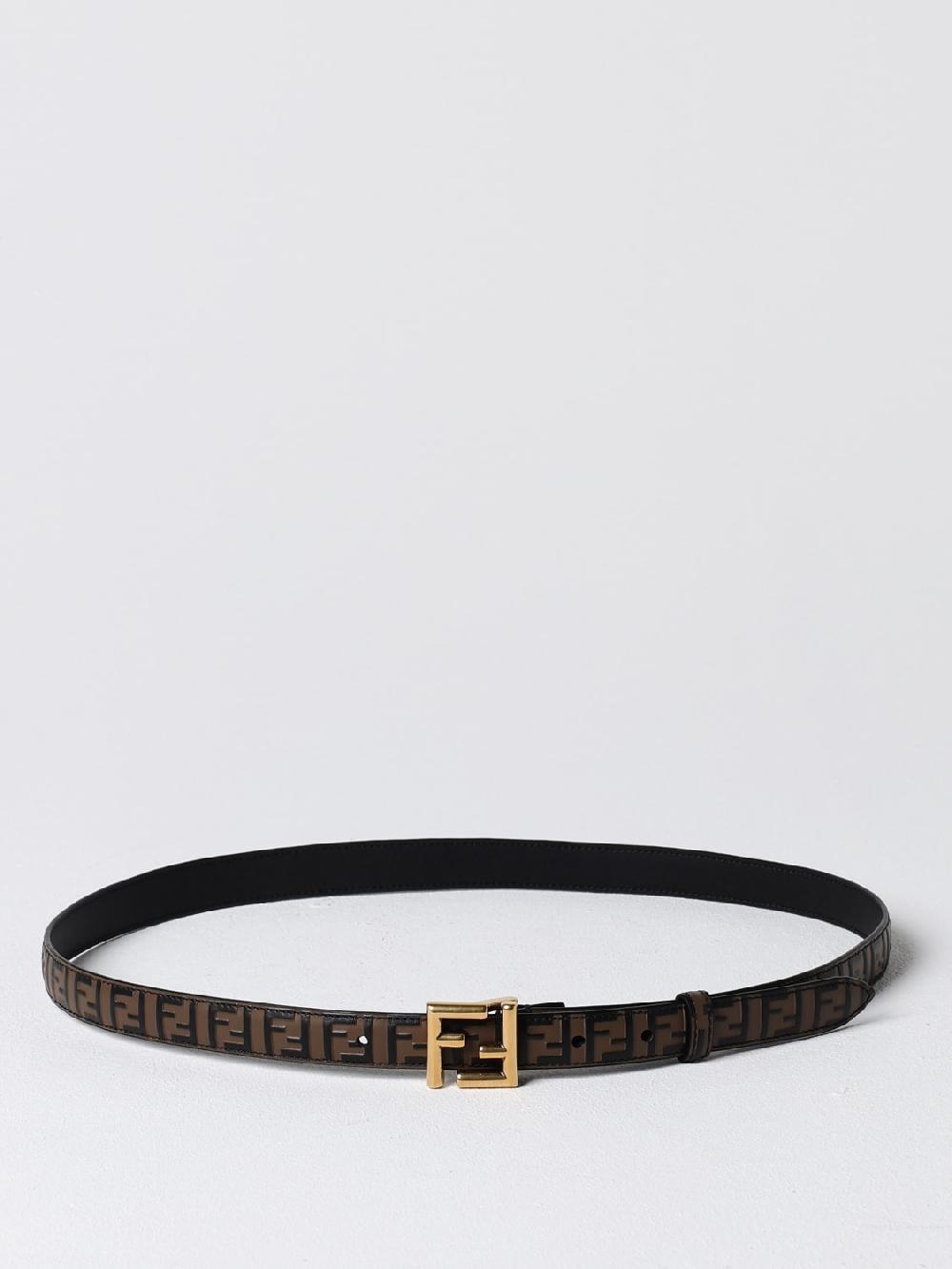 Giglio Cintura FF Diamonds Fendi reversibile in pelle