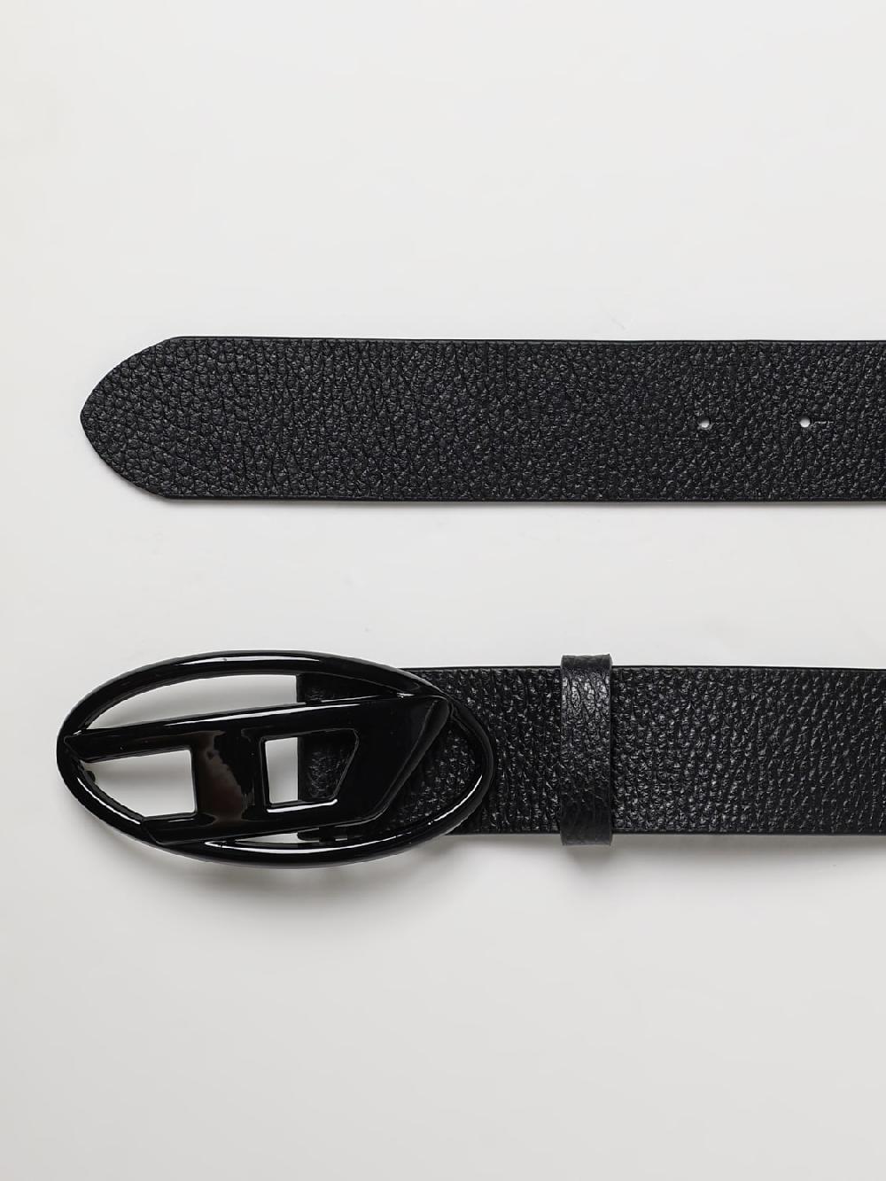 Giglio Cintura Oval D Diesel In Pelle Di Vitello Martellata