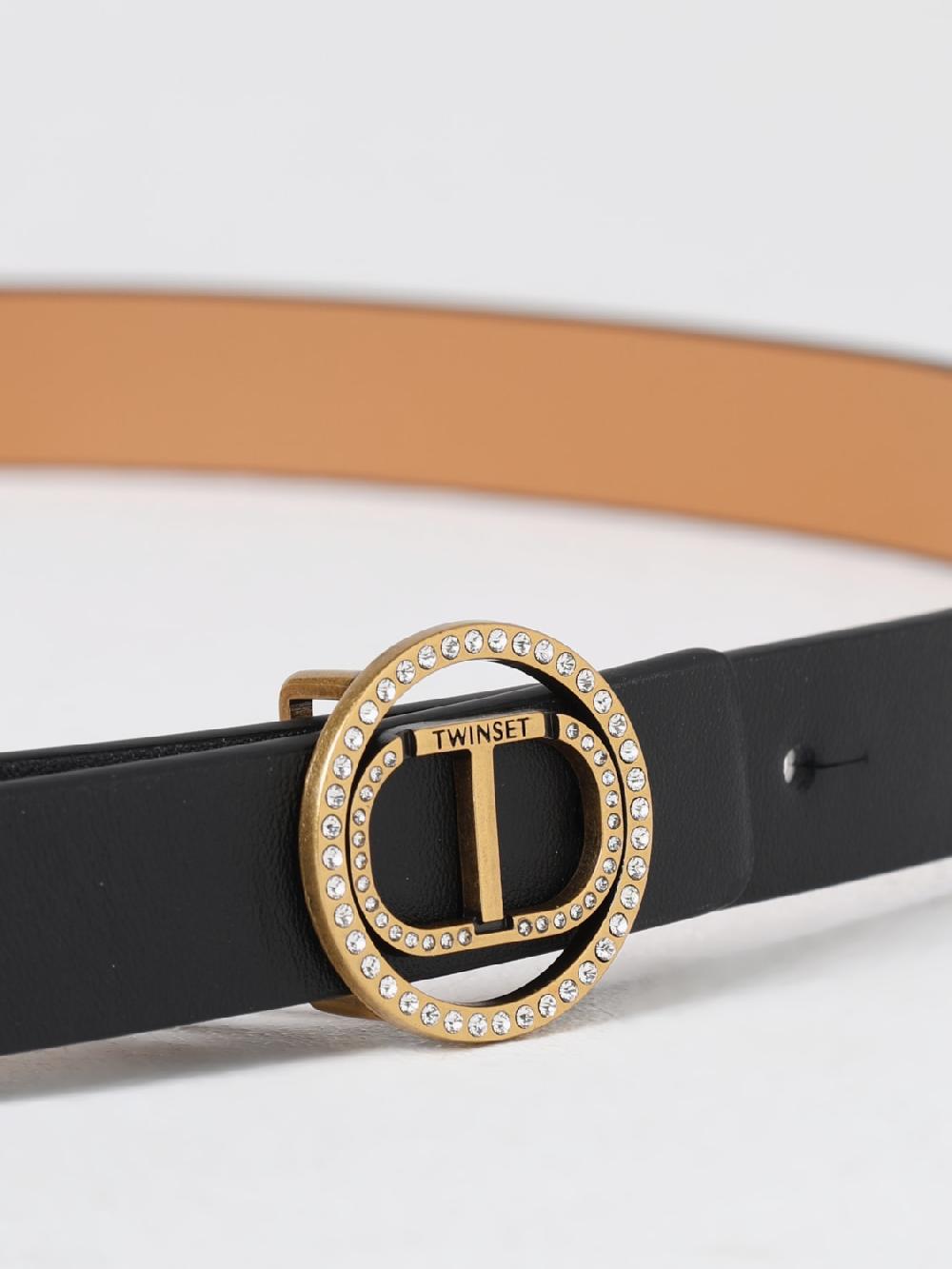 Giglio Cintura Oval T Twinset In Pelle Sintetica Con Strass