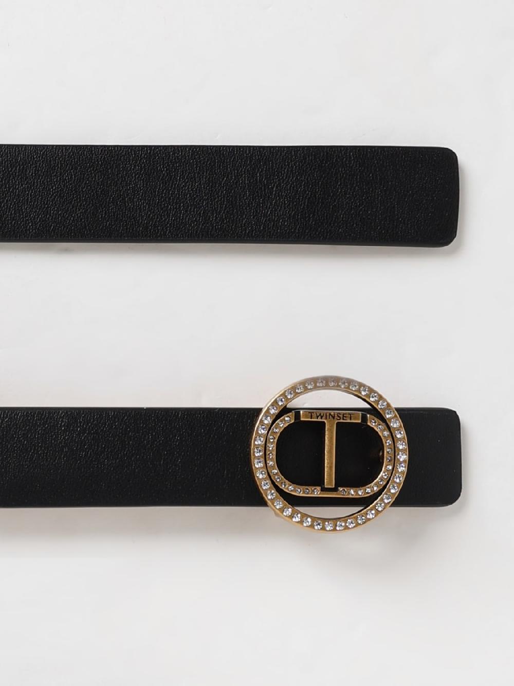 Giglio Cintura Oval T Twinset In Pelle Sintetica Con Strass