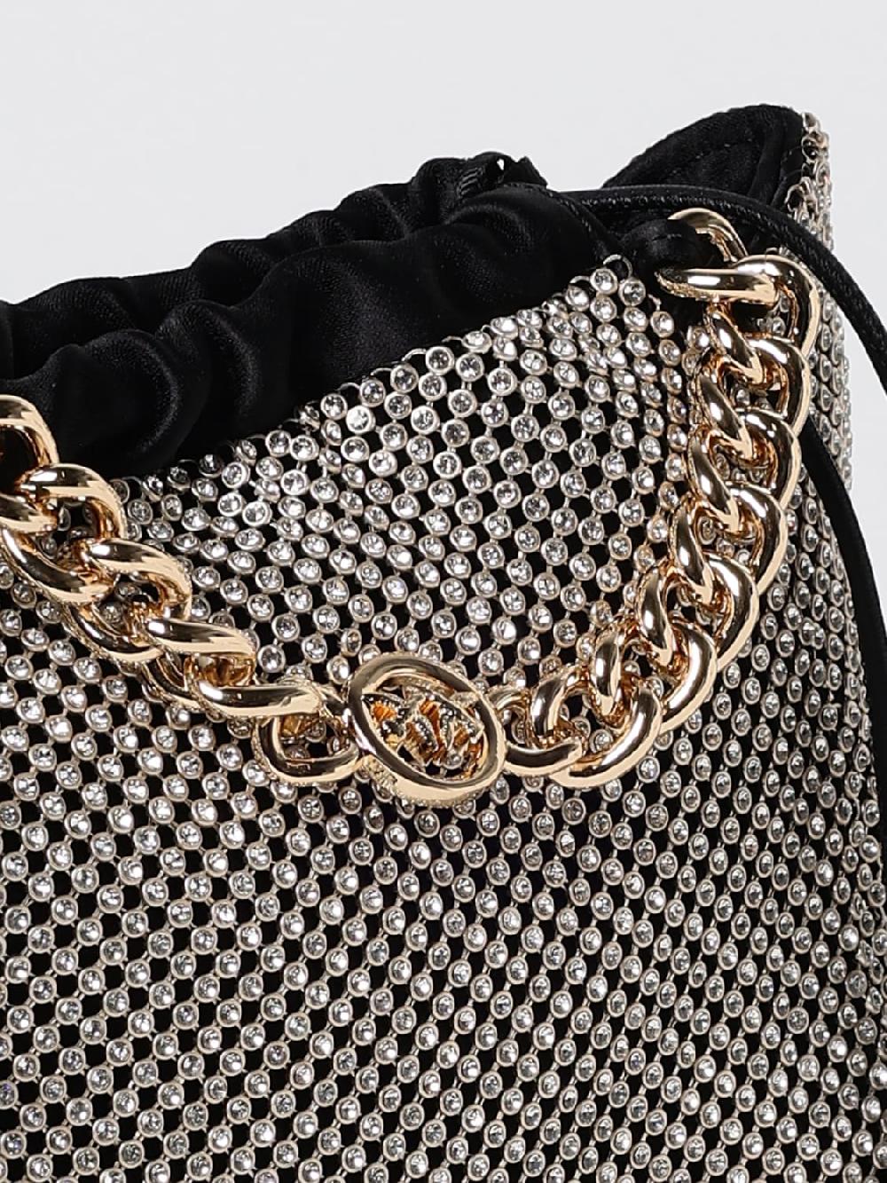 Giglio Clutch Atalanta Mini Pinko In Alluminio Con Strass All Over