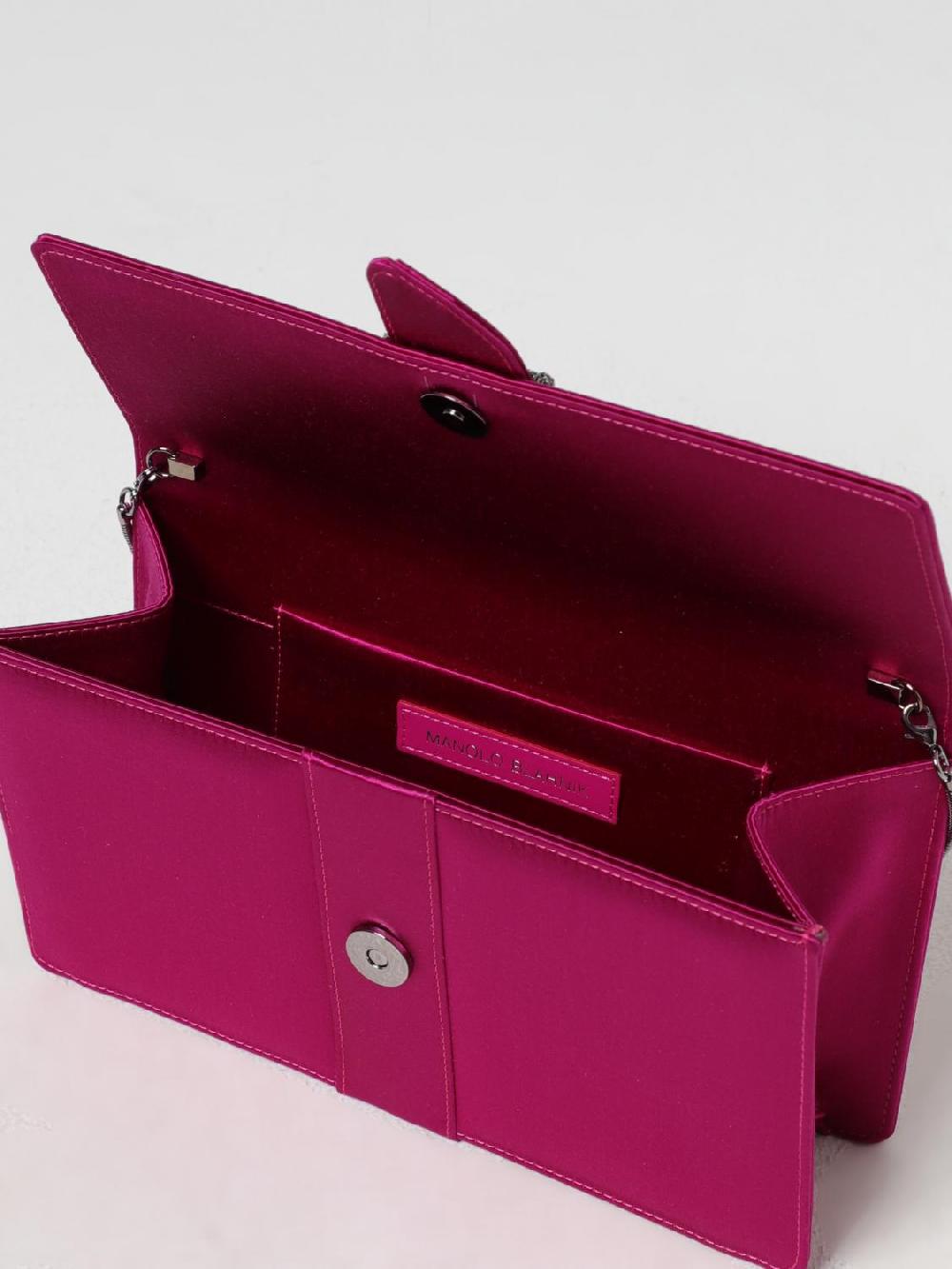 Giglio Clutch Capri Manolo Blahnik In Raso Con Tracolla