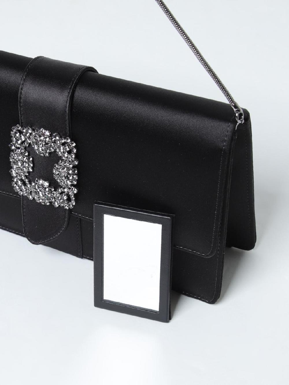 Giglio Clutch Capri Manolo Blahnik In Raso Con Tracolla