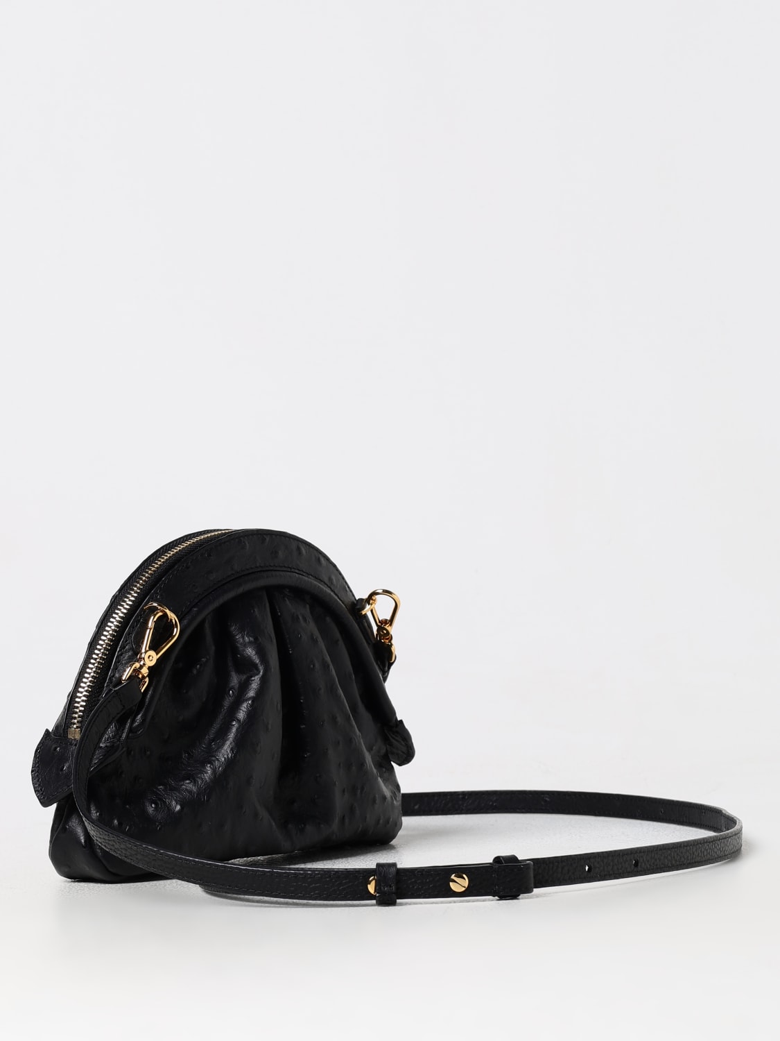Giglio Clutch Cheek Ostrich Coccinelle In Pelle Stampa Struzzo
