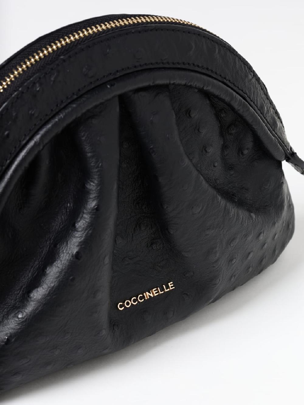 Giglio Clutch Cheek Ostrich Coccinelle In Pelle Stampa Struzzo