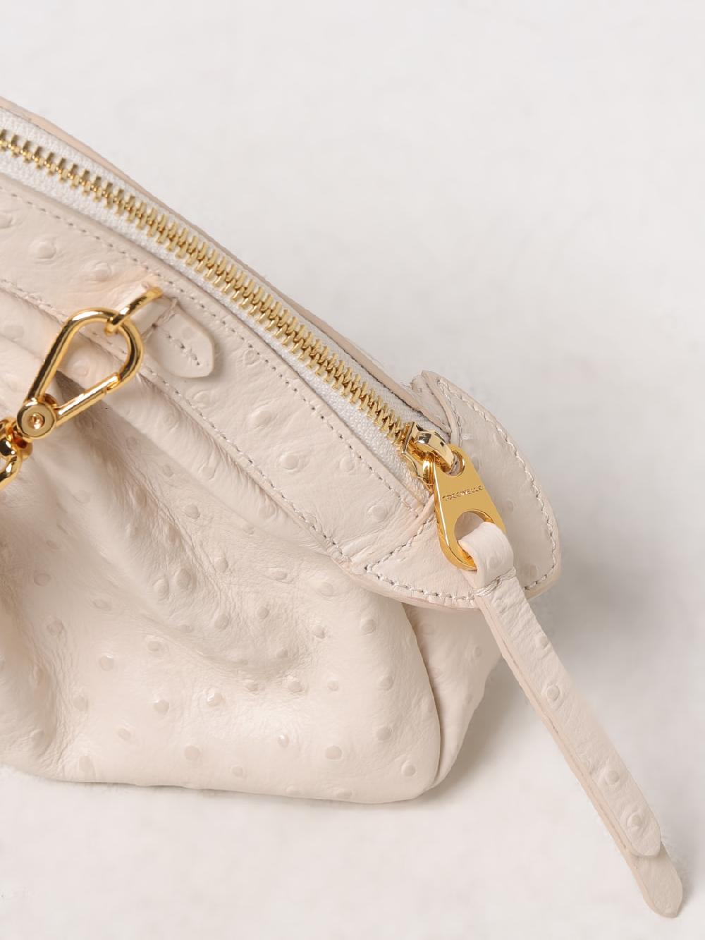 Giglio Clutch Cheek Ostrich Coccinelle In Pelle Stampa Struzzo