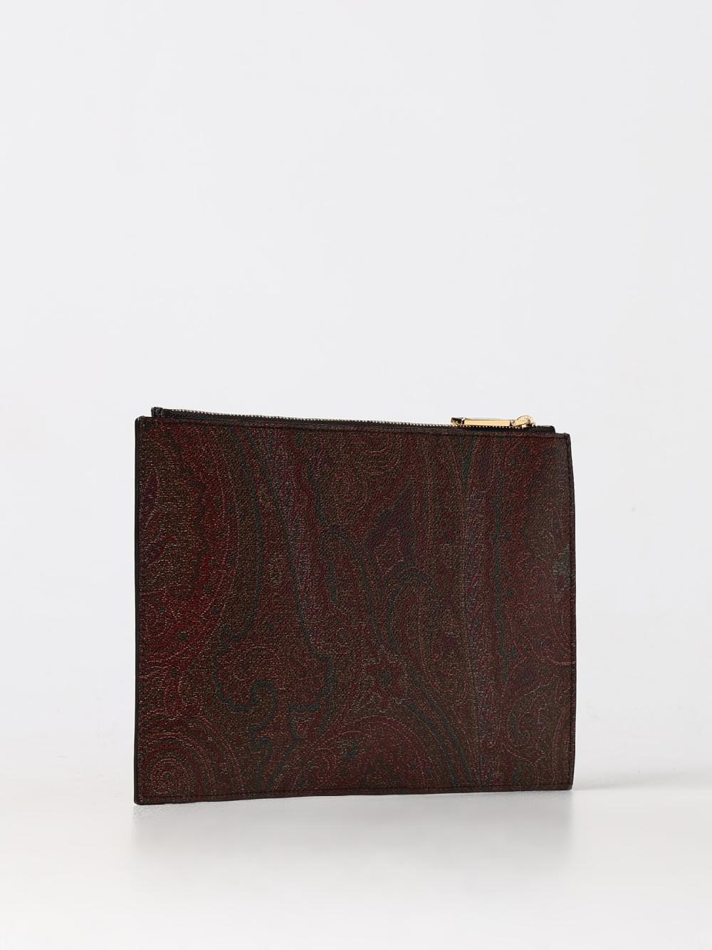 Giglio Clutch Etro In Cotone Spalmato Con Paisley All Over