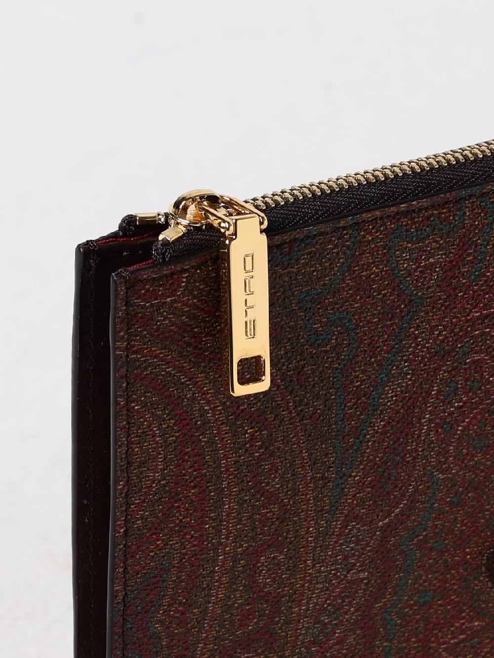Giglio Clutch Etro In Cotone Spalmato Con Paisley All Over