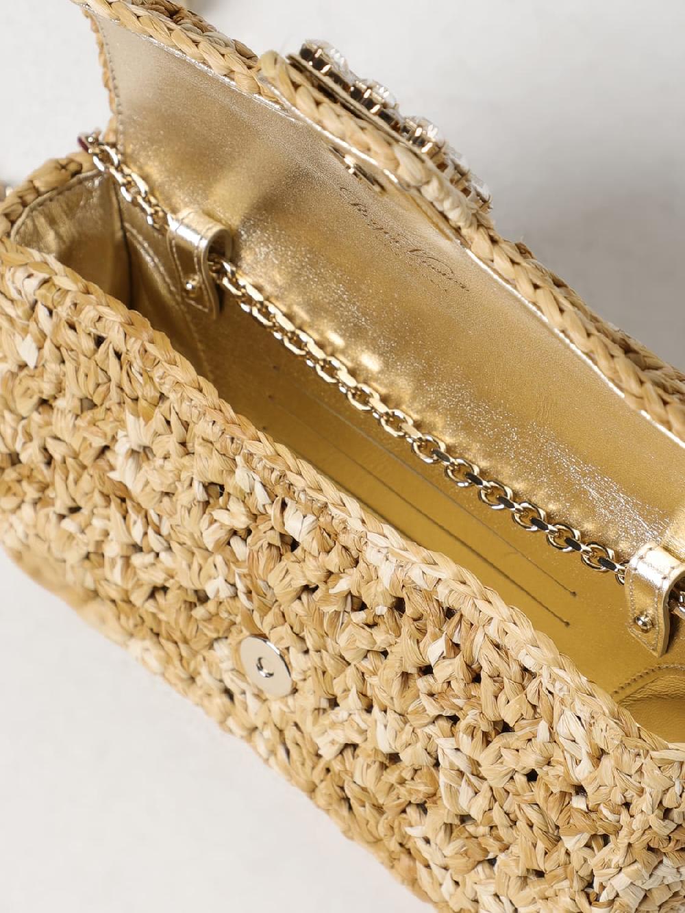 Giglio Clutch Jeu De Fille Mini Roger Vivier In Rafia