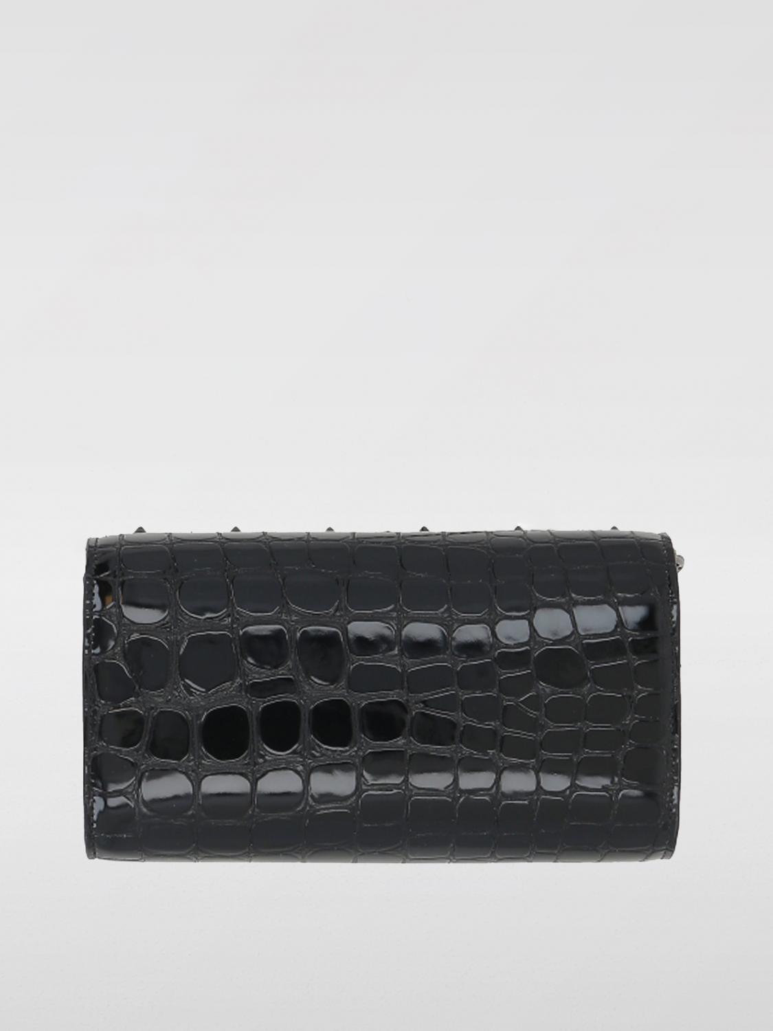 Giglio Clutch Paloma Christian Louboutin In Vernice Stampa Cocco Con Borchie