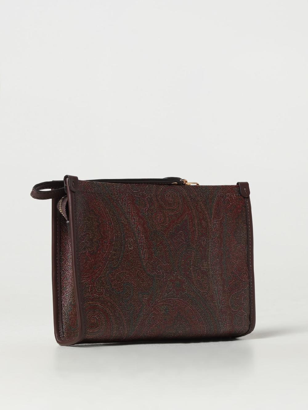 Giglio Clutch Pegaso Etro In Cotone Spalmato A Grana Opaca