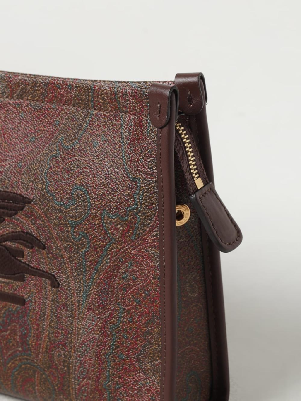 Giglio Clutch Pegaso Etro In Cotone Spalmato A Grana Opaca