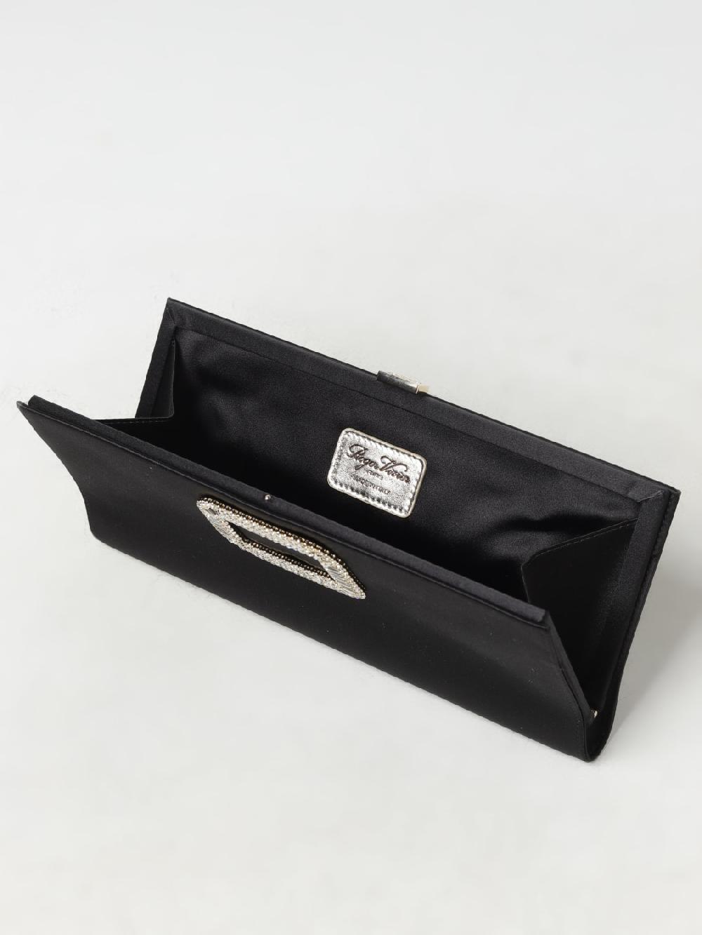 Giglio Clutch Pilgrim Roger Vivier In Raso Con Fibbia Gioiello