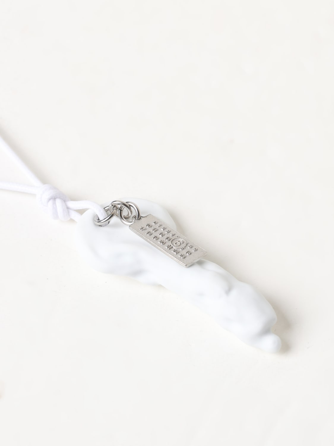 Giglio Collana Candle Waxed MM6 Maison Margiela In Cotone Cerato Con Pendente