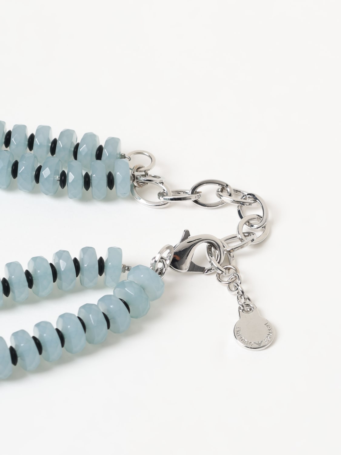 Giglio Collana Emporio Armani In Resina Sfaccettata Ed Ottone