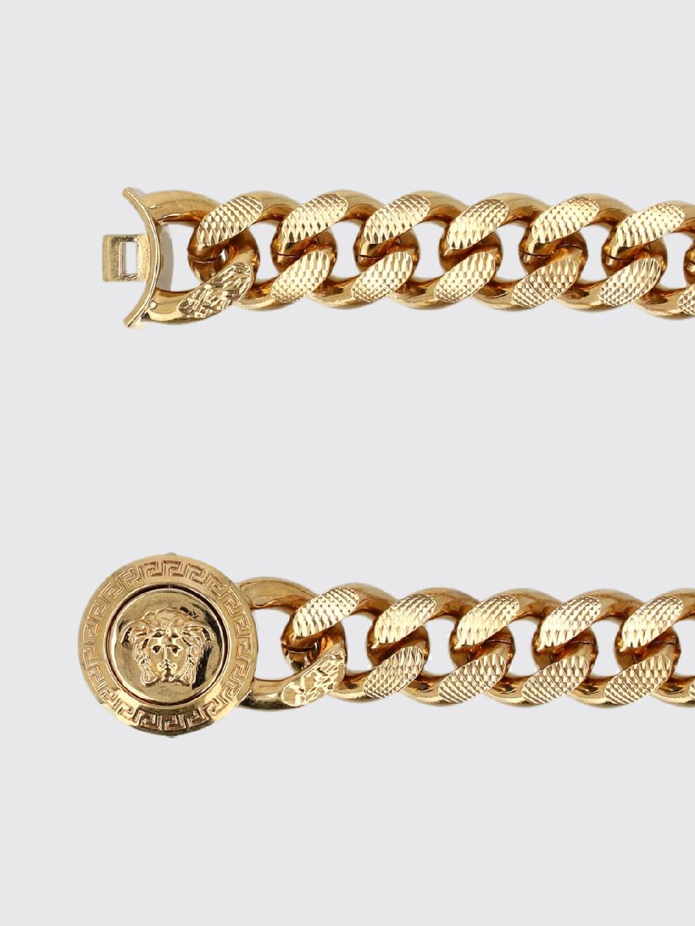 Giglio Collana Medusa Versace In Ottone Sfaccettato