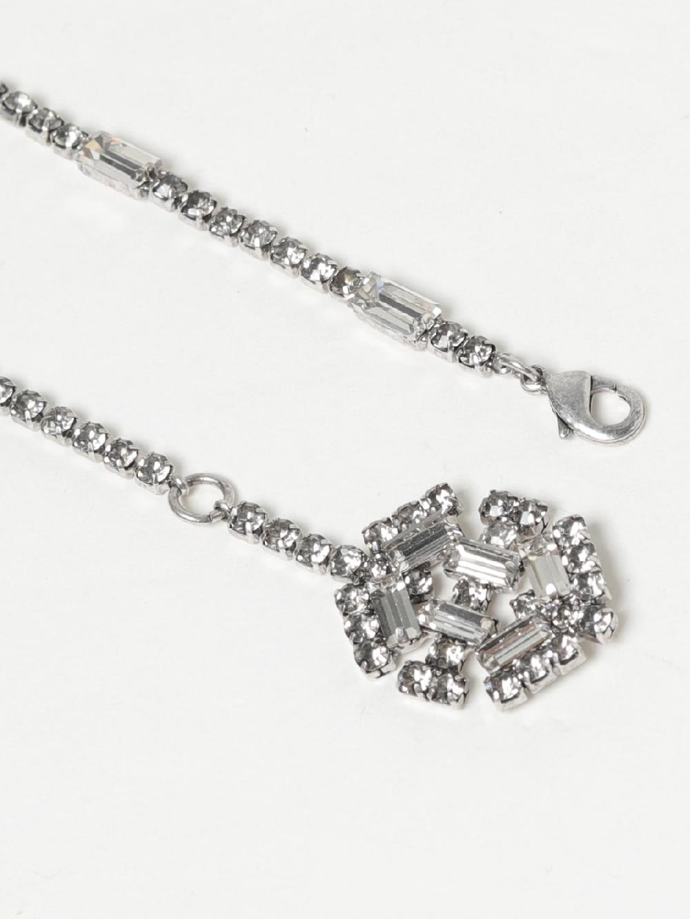 Giglio Collana 'S Max Mara In Ottone Con Strass Incastonati