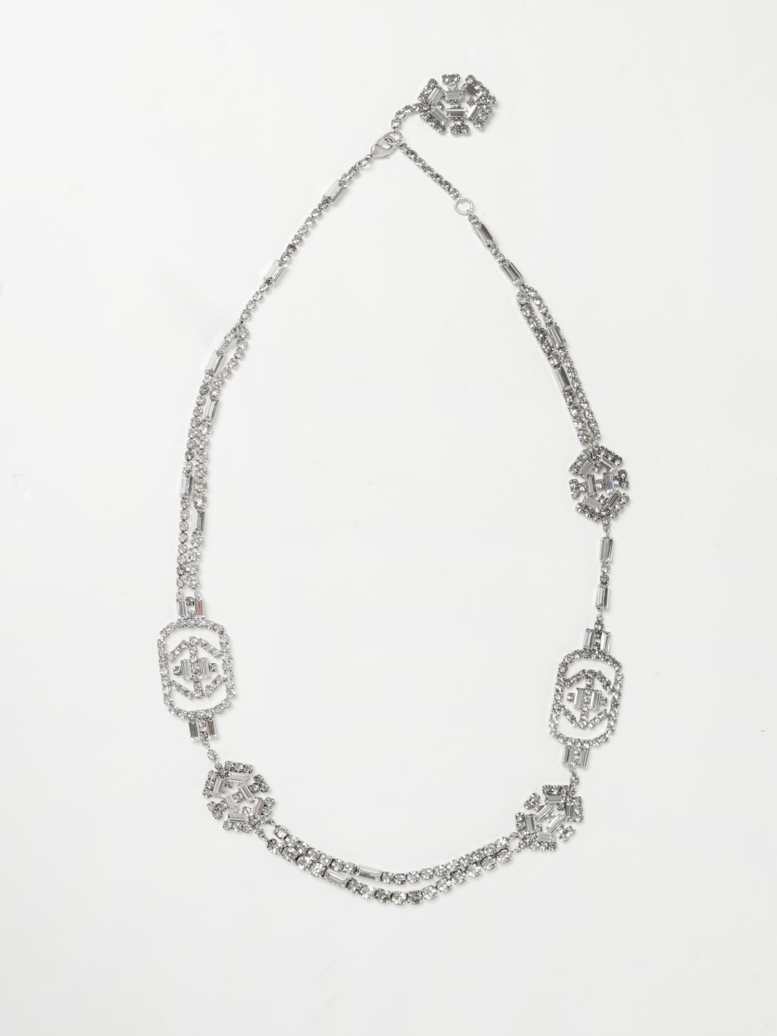 Giglio Collana 'S Max Mara in ottone con strass incastonati