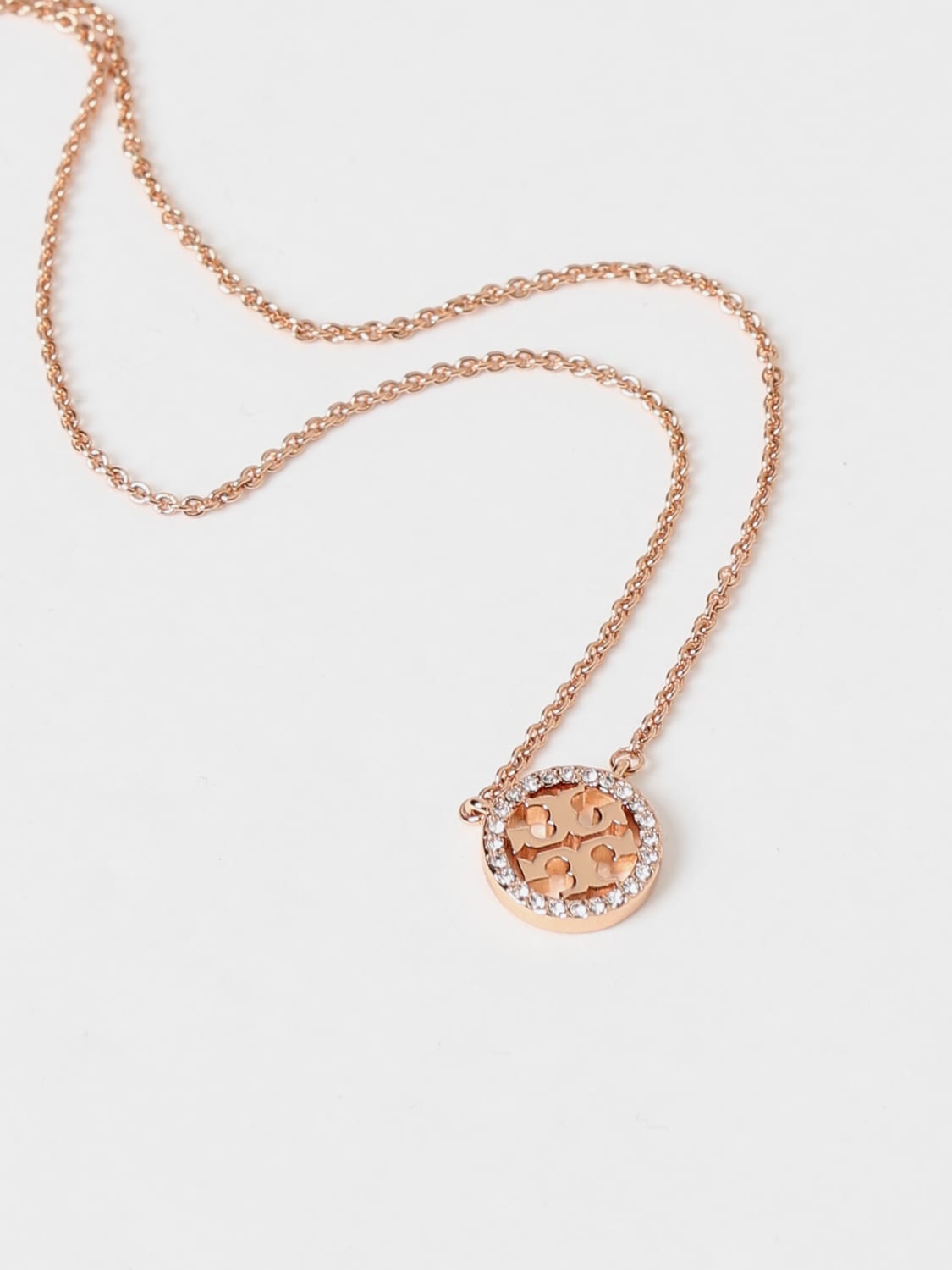 Giglio Collana Tory Burch In Ottone Con Strass Incastonati