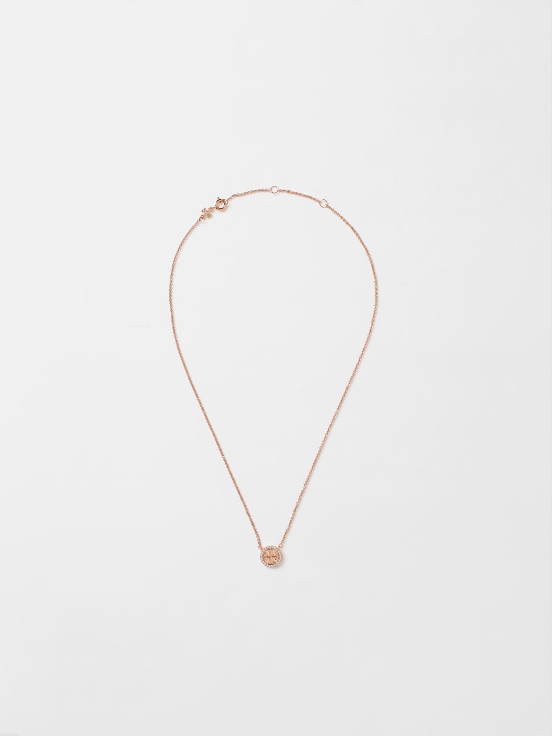 Giglio Collana Tory Burch in ottone con strass incastonati