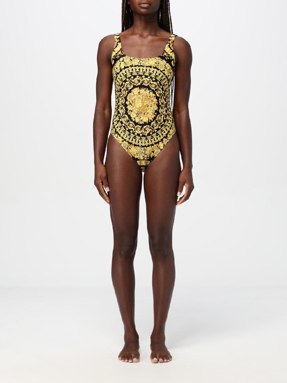 Giglio Costume intero Versace in lycra con stampa Barocco