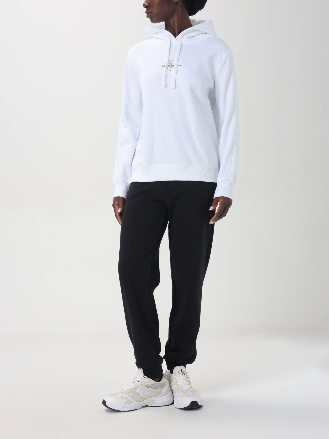 Giglio Felpa Donna Calvin Klein In Cotone Con Logo Ricamato